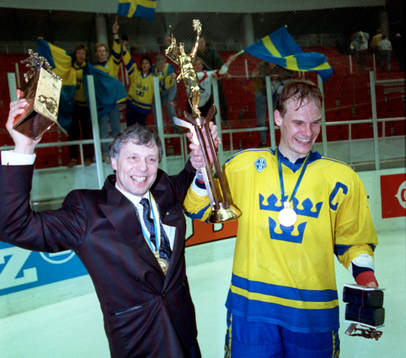 Ishockey, VM, Conny Evensson och Thomas Rundqvist, Sverige