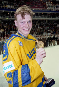 Mats Sundin med guldmedaljen