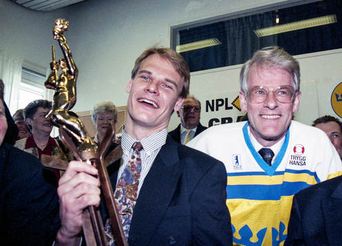 Thomas Rundqvist och statsminister Ingvar Carlsson