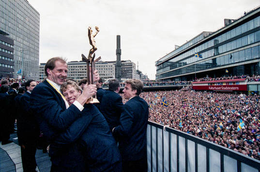 Kjell Samuelsson och Jonas Berqvist på Sergels Torg