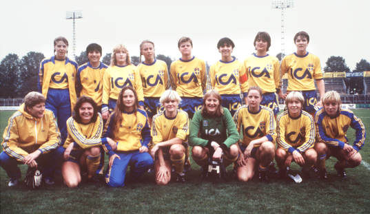 Fotboll, Sverige, dam, lagbild