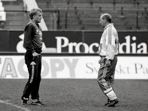 Jonas Thern och Tommy Svensson, förbundskapten