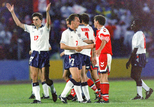 Players greet each other