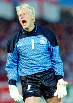 Denmarks goalkeeper Peter Schmeichel
