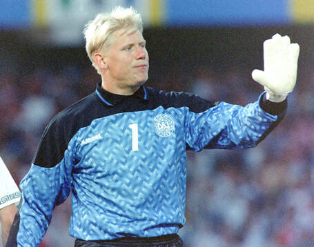 Denmarks goalkeeper Peter Schmeichel