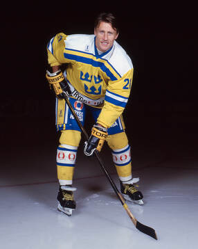 Börje Salming of Sweden poses for a photo