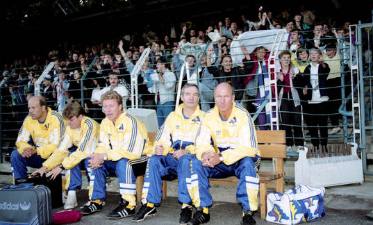 Tord Grip och Tommy Svensson, förbundskapten