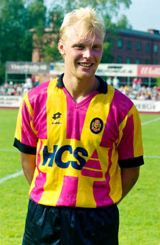 Klas Ingesson på en träningsmatch i Karlstad