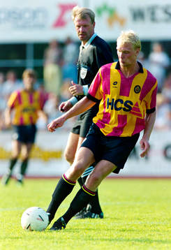Klas Ingesson på en träningsmatch i Karlstad