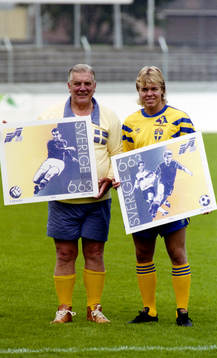 Gunnar Nordahl och Tomas Brolin, Sverige. Frimärken