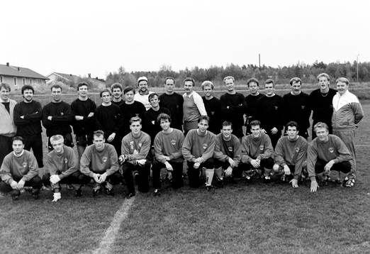 Lagen uppställda innan match