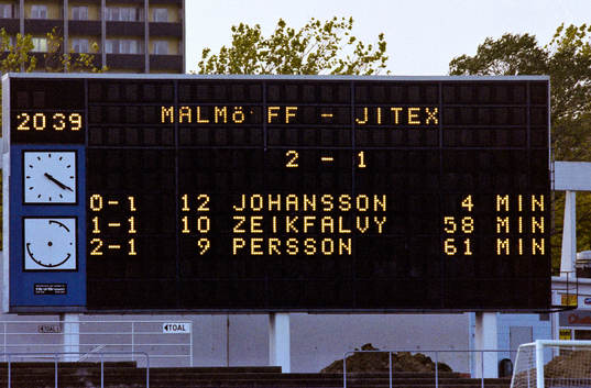 Resultattavlan på arenan
