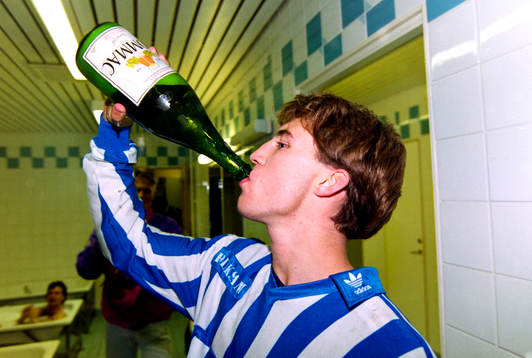 Göteborgs matchhjälte Peter Eriksson jublar i