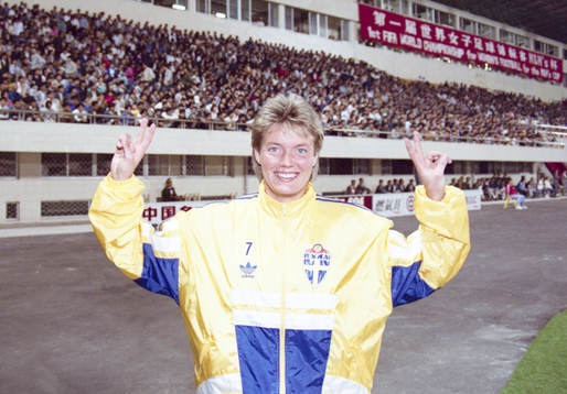 Bläddra bland fler bilder av Fotboll, Dam, VM 91, Sverige - Japan, 8-0