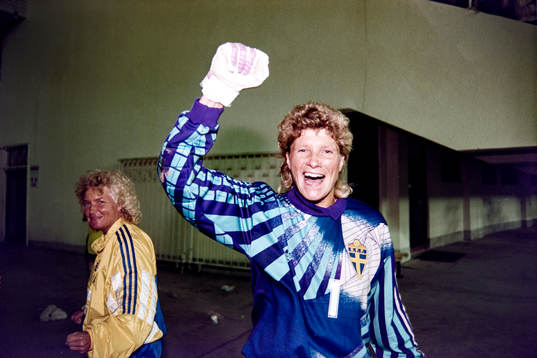 Bläddra bland fler bilder av Fotboll, Dam, VM 91, Kvartsfinal, Kina - Sverige, 0-1