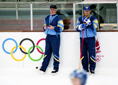 Curt Lundmark och Conny Evensson, förbundskapten
