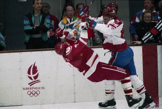 OS 92, Ishockey, final, OSS - Kanada, 3-1