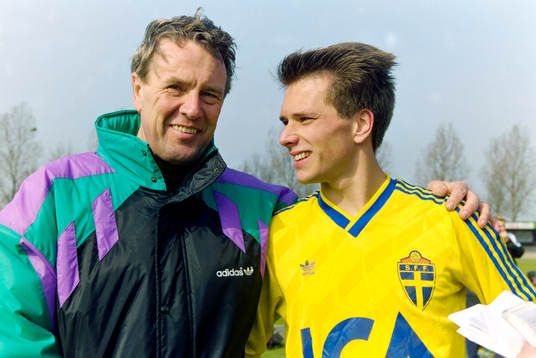 Nisse Andersson, förbundskapten och Jonas Axeldal, Sverige