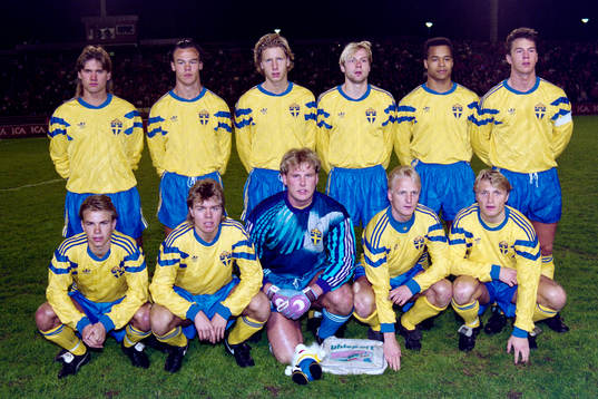 bakre fr.v. Jonny Rödlund, Joachim Björklund, Jesper
