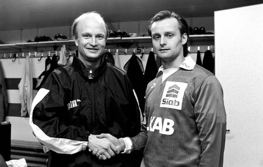 Tore Lennartsson, tränare och Roger Wikström