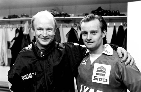 Tore Lennartsson, tränare och Roger Wikström