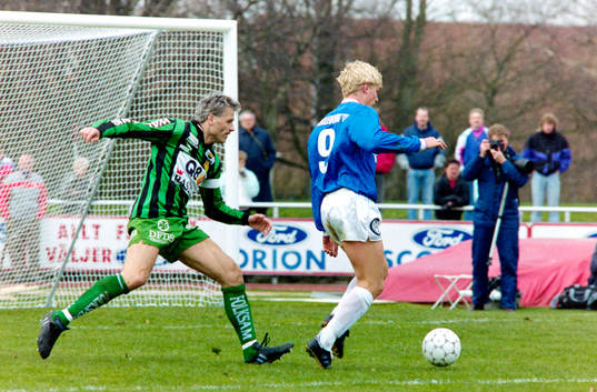 Mats Lilienberg, Trelleborg tar sig förbi Glenn Hysèn,