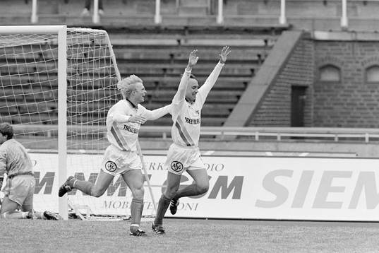 Mats Lilienberg och Mikael Rasmusson, Trelleborg jublar