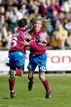 Per-Ola Ljung och Henrik Larsson, Helsingborg jublar
