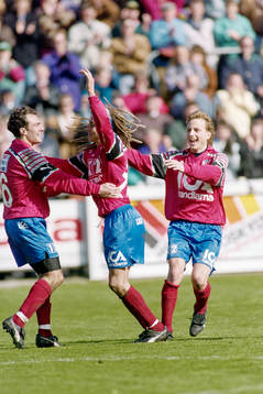 Per-Ola Ljung och Henrik Larsson, Helsingborg jublar