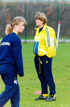 Pia Sundhage, förbundskapten i Sverige