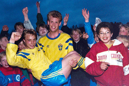 Anders Andersson och Rasmus Svensson, Sverige jublar