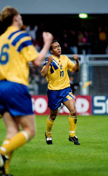 Martin Dahlin, Sverige, jubel