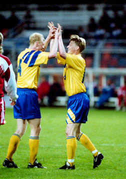 Klas Ingesson och Stefan Pettersson jublar