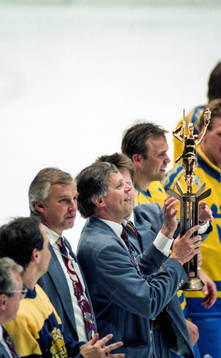 Curt Lundmark och Conny Evensson, förbundskapten, Sverige