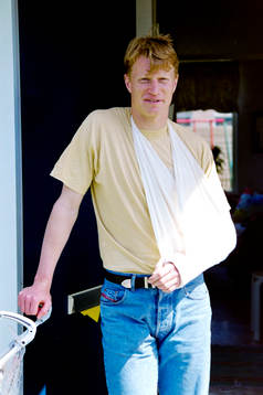 Stefan Pettersson, Ajax med armen i mitella