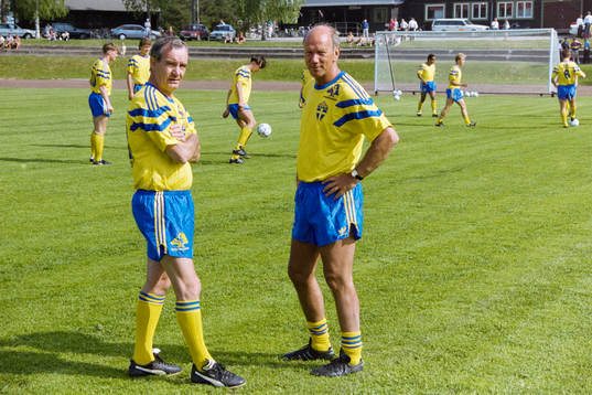 Tord Grip och Tommy Svensson, förbundskapten, Sverige