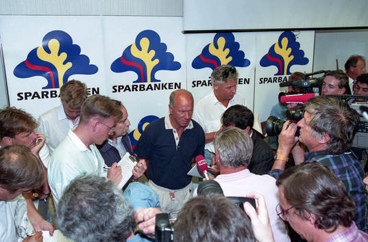 Tommy Svensson, förbundskapten, Sverige pratar med pressen