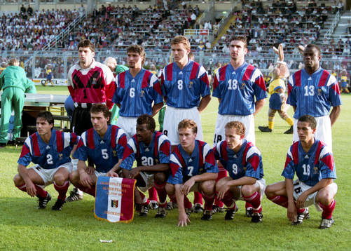 Startelva, frankrike. fr.v. Bruno Martini, målvakt,