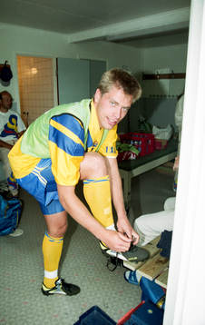 Jan Jansson i omklädningsrummet