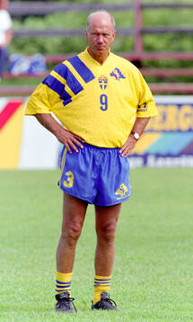 Swedens manager Tommy Svensson at training camp in Gimo