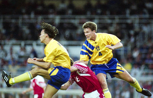 De svenska mittbackarna Patrik Andersson, Joachim