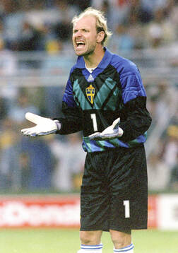 Swedish goalkeeper Thomas Ravelli
