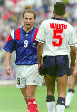 France’s Jean-Pierre Papin and Englands Des Walker