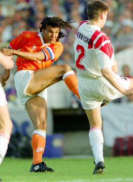 Ruud Gullit of Netherlands shoots