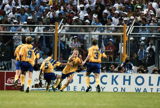 Joachim Björklund, Tomas Brolin, Jan Eriksson, Sverige,