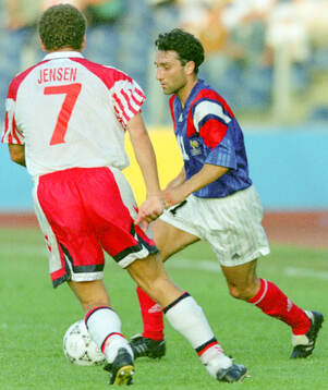 France‚Äôs Christian Perez against Denmarks John Jensen