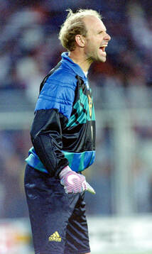 Goalkeeper Thomas Ravelli of Sweden