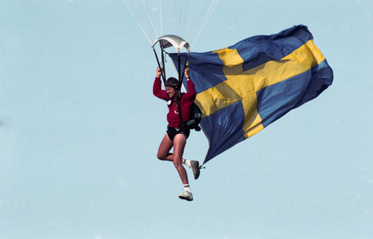 Fallskärmshoppare med