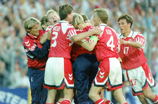 Danish players celebrates