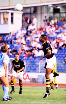AIK:s Pascal Simpson (t h) och Vadim Jevtusjenko